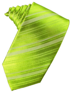Cardi Lime Striped Silk Necktie