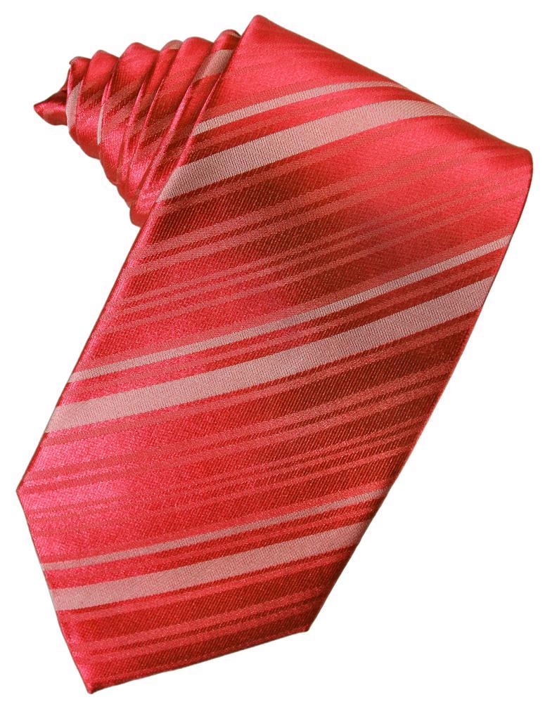 Cardi Persimmon Striped Silk Necktie