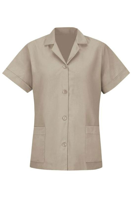 Red Kap Tan Women's Smock Loose Fit Short Sleeve