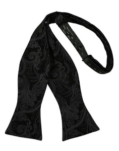 Cristoforo Cardi Self Tie Black Paisley Silk Bow Tie