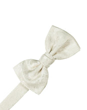 Load image into Gallery viewer, Cristoforo Cardi Pre-Tied Ivory Paisley Silk Bow Tie