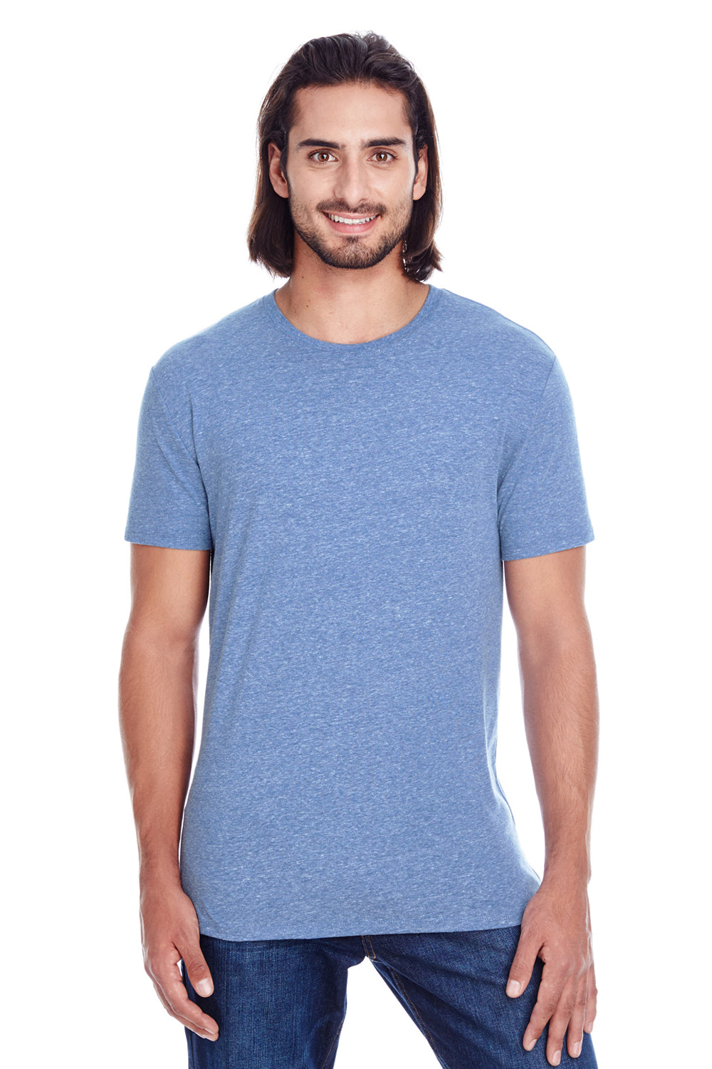 Threadfast Navy Unisex Tri-Blend Short Sleeve T-Shirt