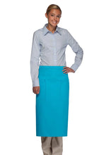 Load image into Gallery viewer, Cardi / DayStar Turquoise Full Bistro Apron (2 Pockets)