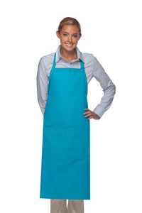 Cardi / DayStar Turquoise Deluxe XL Butcher Adjustable Apron (2 Pockets)