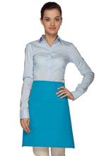 Load image into Gallery viewer, Cardi / DayStar Turquoise Half Bistro Apron (2 Pockets)