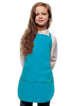 Load image into Gallery viewer, Cardi / DayStar Turquoise Kid&#39;s Bib Apron (2 Pockets)