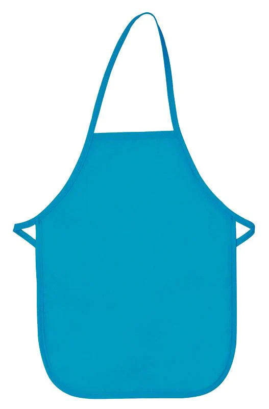 Cardi / DayStar Turquoise Kid's XL Bib Apron (No Pockets)