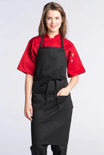 Load image into Gallery viewer, Uncommon Threads Black Butcher Adjustable Apron (2 Pockets)