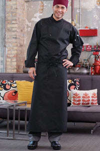 Uncommon Threads Black 4- Way Long Apron (No Pockets)