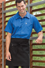 Load image into Gallery viewer, Uncommon Threads Black Half Bistro Apron (2 Pockets)