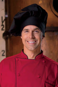 Uncommon Threads Black Twill Chef Hat