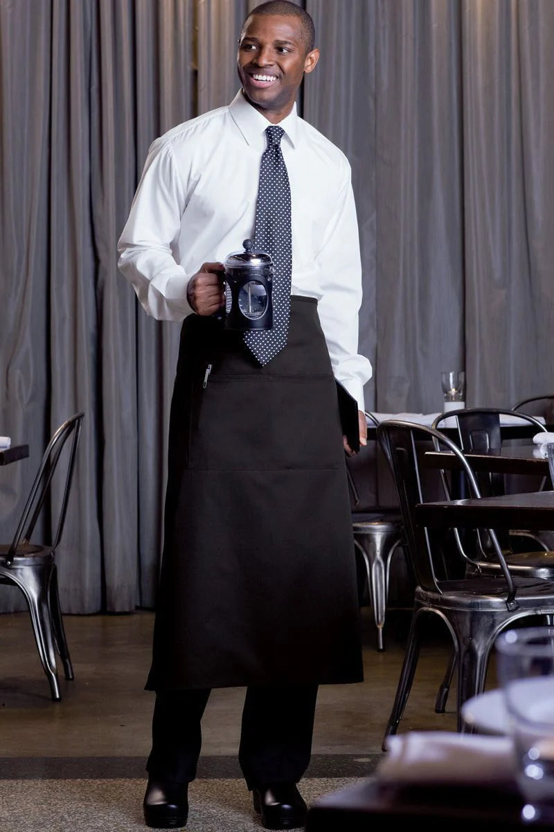 Uncommon Threads Black Full Bistro Apron (2 Pockets)