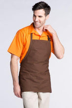 Load image into Gallery viewer, Uncommon Threads Brown Bib Adjustable Apron (3 Pockets)