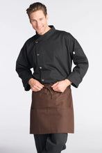 Load image into Gallery viewer, Uncommon Threads Brown Half Bistro Apron (3 Pockets)