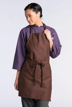 Load image into Gallery viewer, Uncommon Threads Brown Bib Adjustable Apron (2 Patch Pocket)