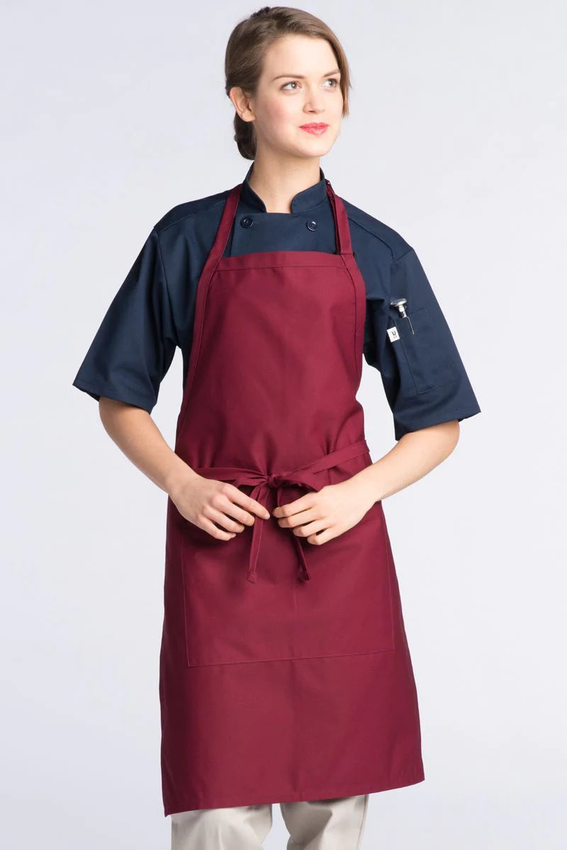 Uncommon Threads Burgundy Butcher Adjustable Apron (2 Pockets)