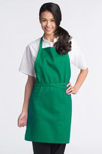 Uncommon Threads Kelly Green Bib Adjustable Apron (2 Patch Pockets)