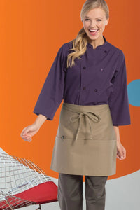 Uncommon Threads Khaki Half Bistro Apron (3 Pockets)