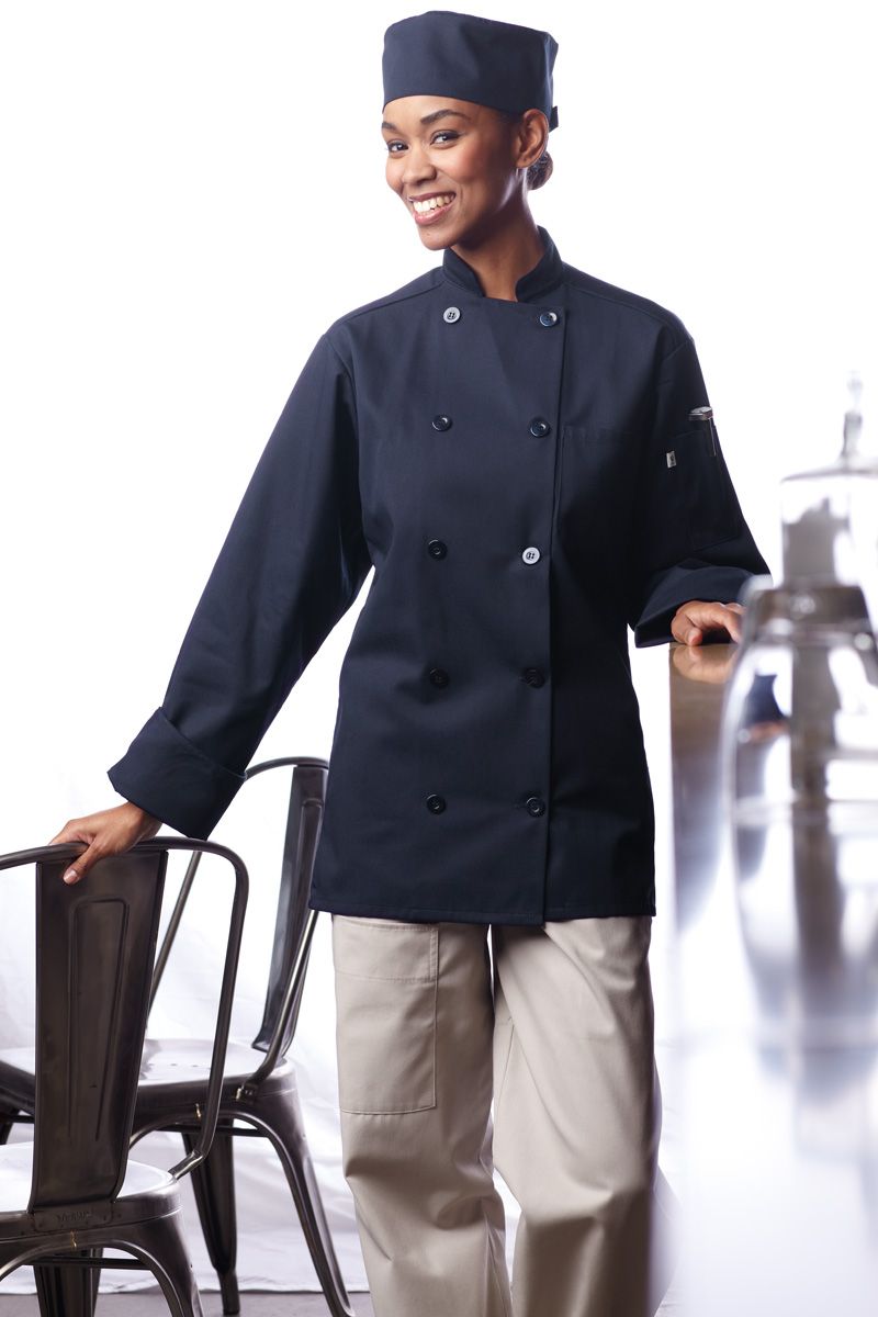 Navy Orleans Chef Coat UniformsInStock