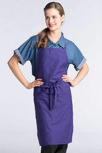 Load image into Gallery viewer, Uncommon Threads Purple Butcher Adjustable Apron (2 Pockets)