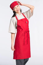 Load image into Gallery viewer, Uncommon Threads Red Bib Apron (3 Patch Pocket)
