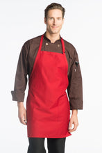 Load image into Gallery viewer, Uncommon Threads Red Bib Adjustable Apron (2 Patch Pocket)