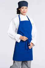 Load image into Gallery viewer, Uncommon Threads Royal Blue Bib Adjustable Apron (2 Patch Pocket)