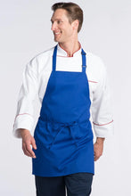 Load image into Gallery viewer, Uncommon Threads Royal Blue Bib Adjustable Apron (No Pockets)