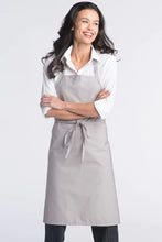 Load image into Gallery viewer, Uncommon Threads Silver Bib Apron (No Pockets)