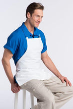 Load image into Gallery viewer, Uncommon Threads White Bib Adjustable Apron (3 Pockets)