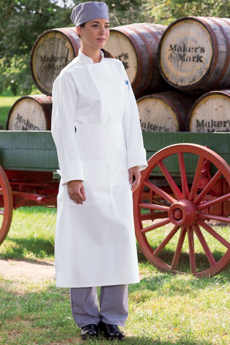 Uncommon Threads White Full Bistro Apron (1 Pocket)