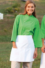 Load image into Gallery viewer, Uncommon Threads White Half Bistro Apron (3 Pockets)