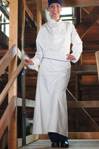 Uncommon Threads Executive Chef White Apron with Contrast Piping