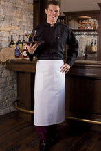 Load image into Gallery viewer, Uncommon Threads White Full Bistro Apron (2 Patch Pockets)
