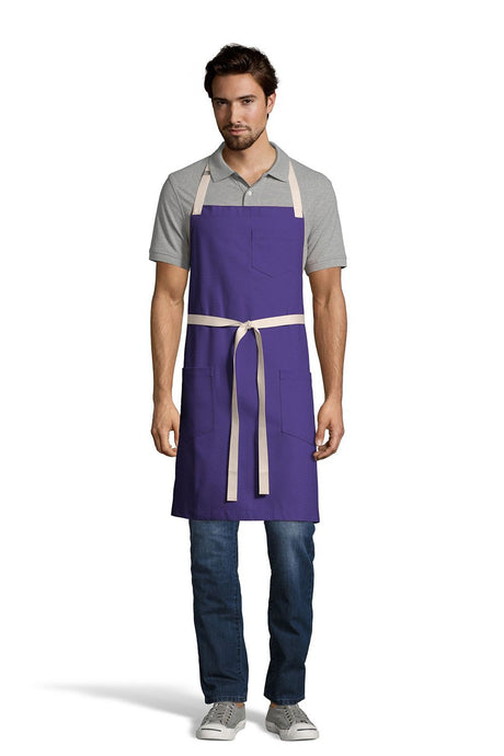 UT Black Collection Purple Vibe Bib Apron