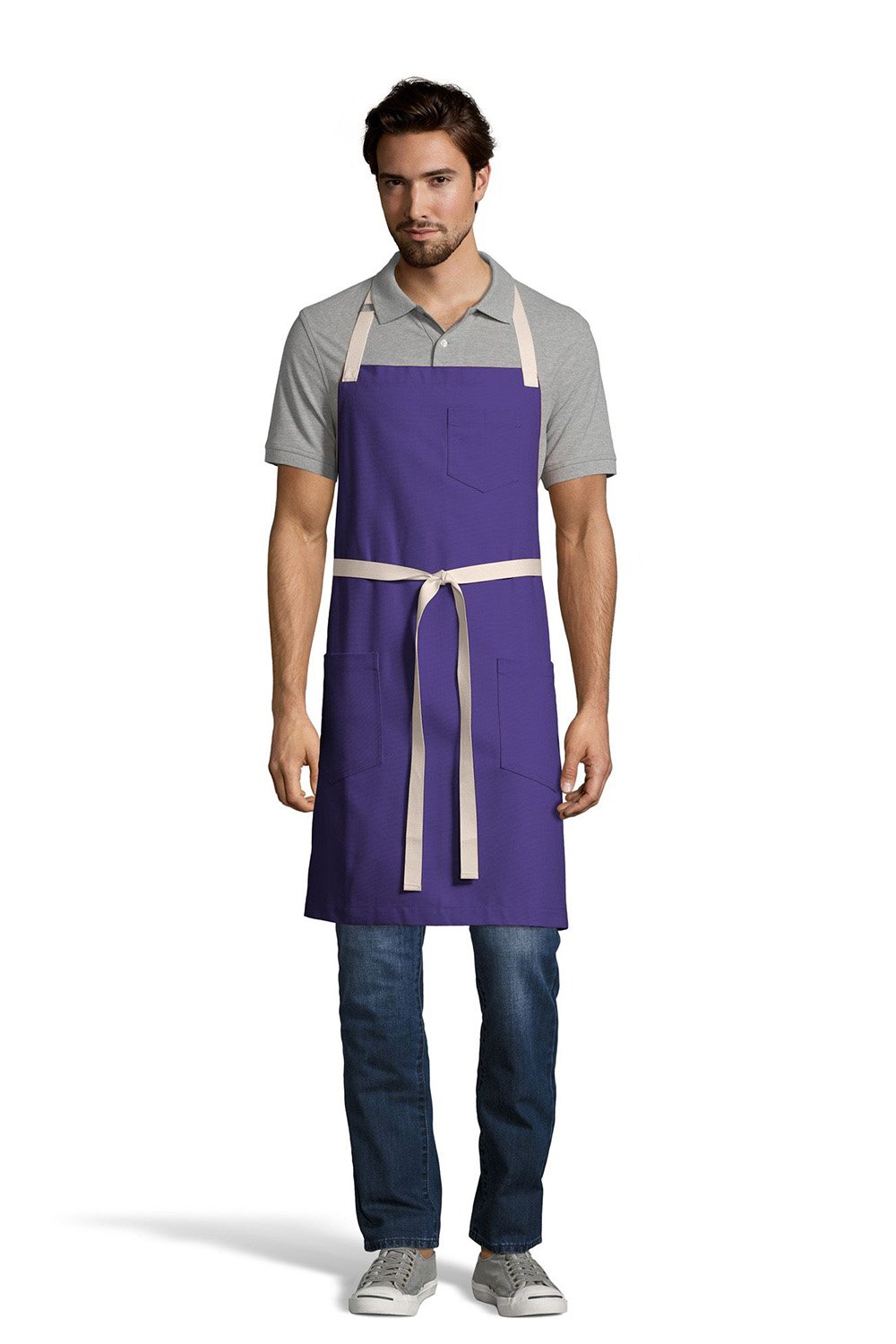 UT Black Collection Purple Vibe Bib Apron
