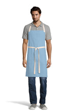 Load image into Gallery viewer, UT Black Collection Sky Blue Vibe Bib Apron