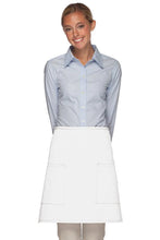 Load image into Gallery viewer, Cardi / DayStar White Half Bistro Apron (2 Patch Pockets)