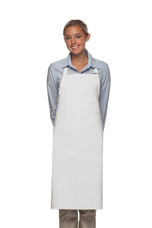 Cardi / DayStar White Deluxe Butcher Adjustable Apron (No Pockets)