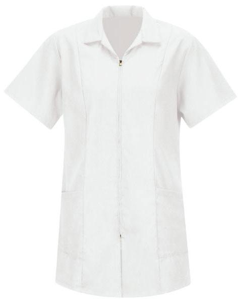 Red Kap White Women's Zip-Front Smock