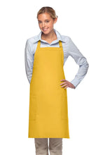 Load image into Gallery viewer, Cardi / DayStar Yellow Deluxe Bib Adjustable Apron (2 Patch Pockets)