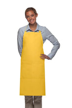 Load image into Gallery viewer, Cardi / DayStar Yellow Deluxe Butcher Adjustable Apron (2 Pockets)