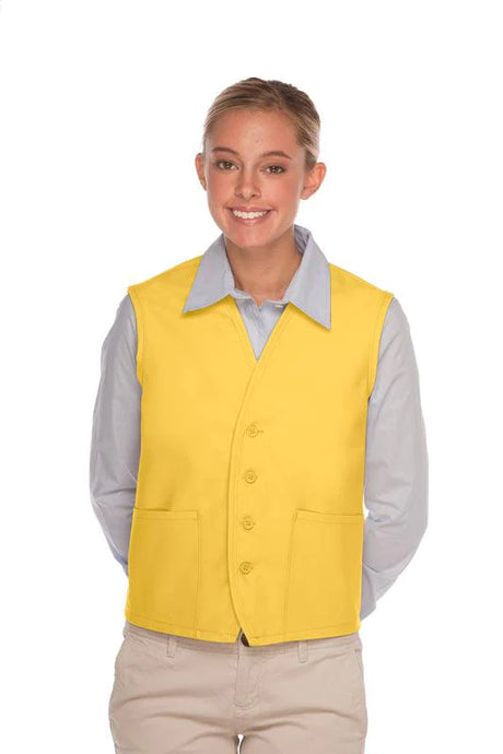 Cardi / DayStar Yellow 4-Button Unisex Vest with 2 Pockets