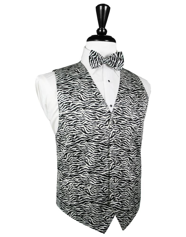 Cardi Zebra Tuxedo Vest